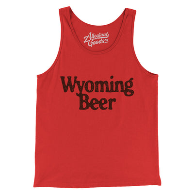 Wyoming Beer Men/Unisex Tank Top-Red-Allegiant Goods Co. Vintage Sports Apparel
