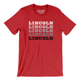 Lincoln Repeat Men/Unisex T-Shirt-Red-Allegiant Goods Co. Vintage Sports Apparel