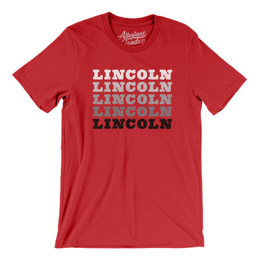 Lincoln Repeat Men/Unisex T-Shirt-Red-Allegiant Goods Co. Vintage Sports Apparel