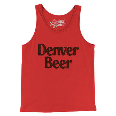 Denver Beer Men/Unisex Tank Top-Red-Allegiant Goods Co. Vintage Sports Apparel