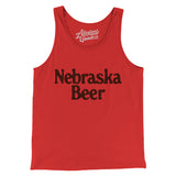 Nebraska Beer Men/Unisex Tank Top-Red-Allegiant Goods Co. Vintage Sports Apparel