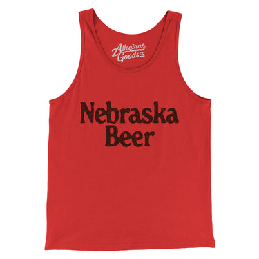 Nebraska Beer Men/Unisex Tank Top-Red-Allegiant Goods Co. Vintage Sports Apparel