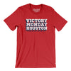 Victory Monday Houston Men/Unisex T-Shirt-Red-Allegiant Goods Co. Vintage Sports Apparel