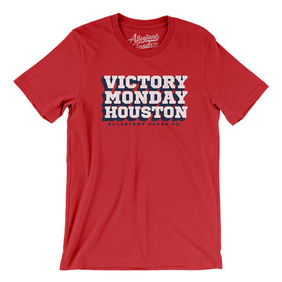 Victory Monday Houston Men/Unisex T-Shirt-Red-Allegiant Goods Co. Vintage Sports Apparel
