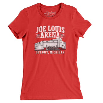 Joe Louis Arena Women's T-Shirt-Allegiant Goods Co. Vintage Sports Apparel