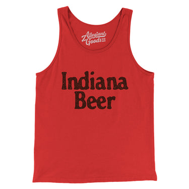 Indiana Beer Men/Unisex Tank Top-Red-Allegiant Goods Co. Vintage Sports Apparel