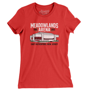 Meadowlands Arena Women's T-Shirt-Allegiant Goods Co. Vintage Sports Apparel