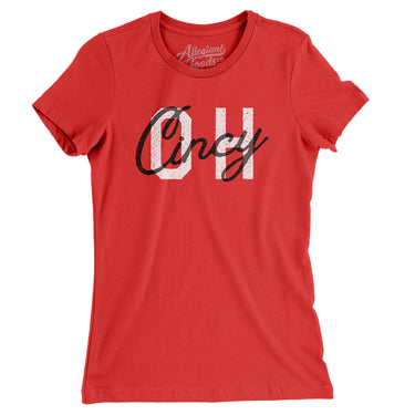 Cincy Oh Overprinted Women's T-Shirt-Allegiant Goods Co. Vintage Sports Apparel