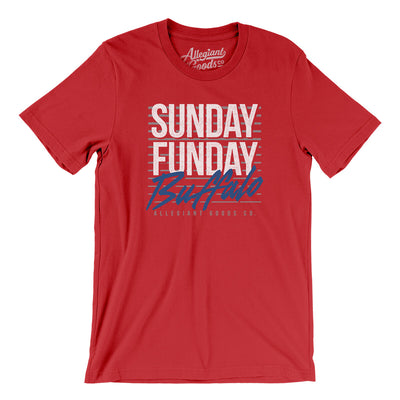 Sunday Funday Buffalo Men/Unisex T-Shirt-Red-Allegiant Goods Co. Vintage Sports Apparel