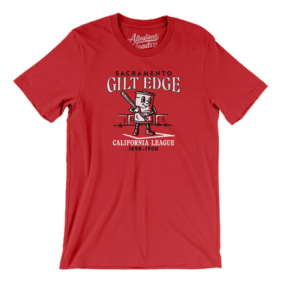 Sacramento Gilt Edge Men/Unisex T-Shirt-Red-Allegiant Goods Co. Vintage Sports Apparel
