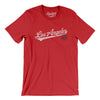 Los Angeles Vintage Script Men/Unisex T-Shirt-Red-Allegiant Goods Co. Vintage Sports Apparel