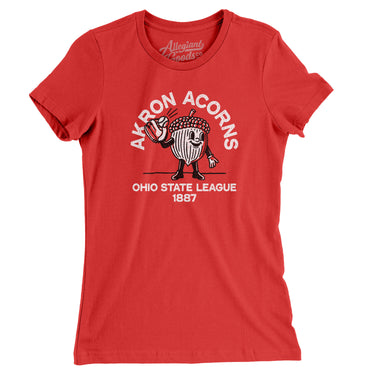 Akron Acorns Baseball Women's T-Shirt-Allegiant Goods Co. Vintage Sports Apparel
