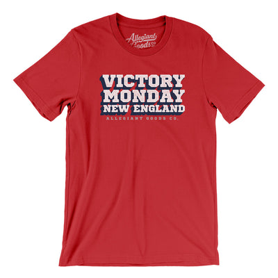 Victory Monday New England Men/Unisex T-Shirt-Red-Allegiant Goods Co. Vintage Sports Apparel