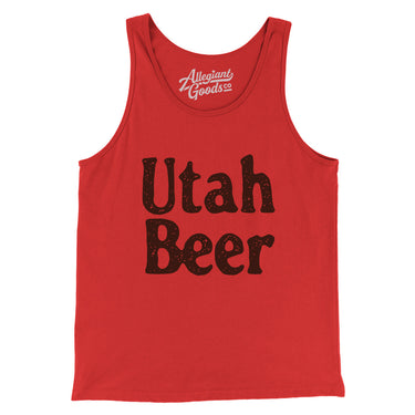 Utah Beer Men/Unisex Tank Top-Red-Allegiant Goods Co. Vintage Sports Apparel