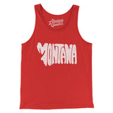 Montana State Shape Text Men/Unisex Tank Top-Allegiant Goods Co. Vintage Sports Apparel