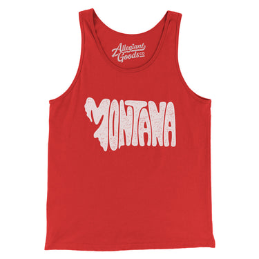 Montana State Shape Text Men/Unisex Tank Top-Allegiant Goods Co. Vintage Sports Apparel