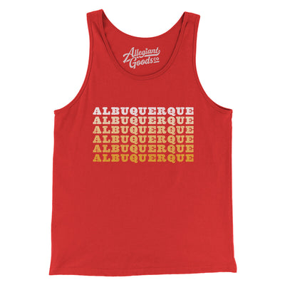 Albuquerque Repeat Men/Unisex Tank Top-Red-Allegiant Goods Co. Vintage Sports Apparel
