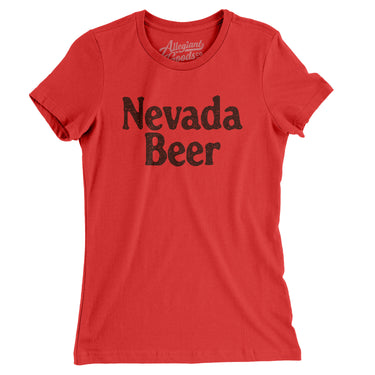 Nevada Beer Women's T-Shirt-Red-Allegiant Goods Co. Vintage Sports Apparel