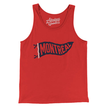 Montréal Pennant Men/Unisex Tank Top-Red-Allegiant Goods Co. Vintage Sports Apparel