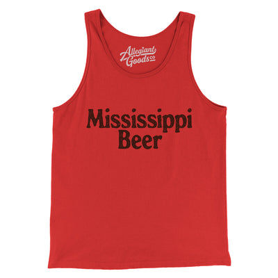 Mississippi Beer Men/Unisex Tank Top-Red-Allegiant Goods Co. Vintage Sports Apparel