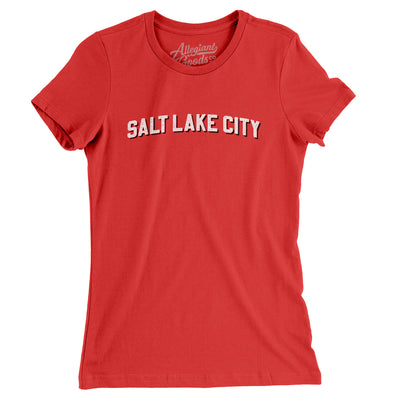 Salt Lake City Varsity Women's T-Shirt-Red-Allegiant Goods Co. Vintage Sports Apparel
