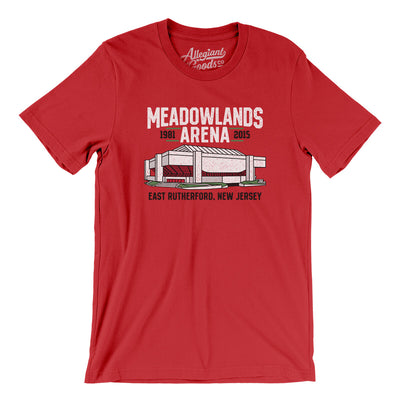Meadowlands Arena Men/Unisex T-Shirt-Red-Allegiant Goods Co. Vintage Sports Apparel