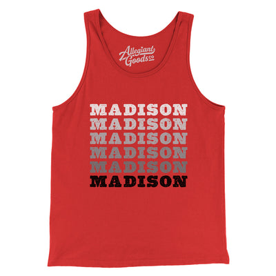 Madison Repeat Men/Unisex Tank Top-Red-Allegiant Goods Co. Vintage Sports Apparel