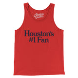 Houston's Number 1 Fan Men/Unisex Tank Top-Red-Allegiant Goods Co. Vintage Sports Apparel
