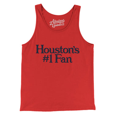 Houston's Number 1 Fan Men/Unisex Tank Top-Red-Allegiant Goods Co. Vintage Sports Apparel