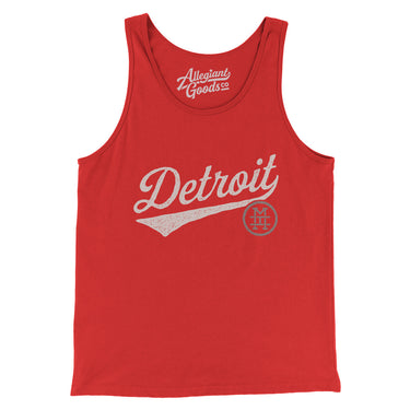 Detroit Vintage Script Men/Unisex Tank Top-Allegiant Goods Co. Vintage Sports Apparel