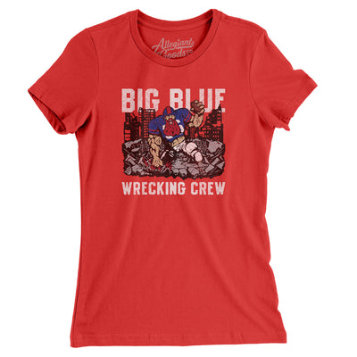 Big Blue Wrecking Crew Women's T-Shirt-Red-Allegiant Goods Co. Vintage Sports Apparel