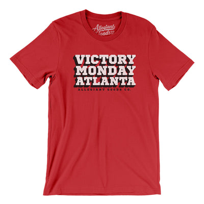 Victory Monday Atlanta Men/Unisex T-Shirt-Red-Allegiant Goods Co. Vintage Sports Apparel