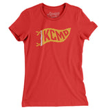 Kcmo Pennant Women's T-Shirt-Red-Allegiant Goods Co. Vintage Sports Apparel