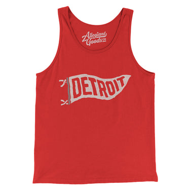 Detroit Pennant Men/Unisex Tank Top-Allegiant Goods Co. Vintage Sports Apparel