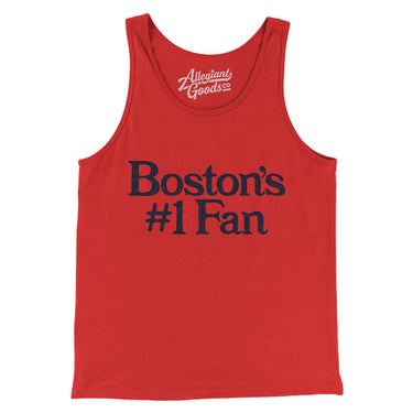 Boston's Number 1 Fan Men/Unisex Tank Top-Red-Allegiant Goods Co. Vintage Sports Apparel