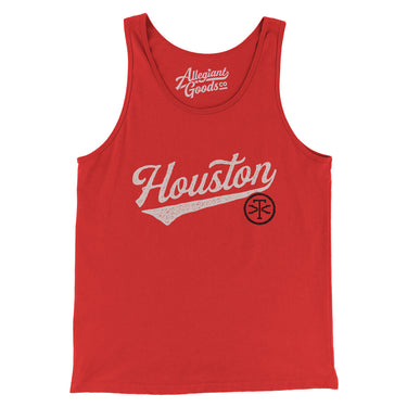 Houston Vintage Script Men/Unisex Tank Top-Allegiant Goods Co. Vintage Sports Apparel