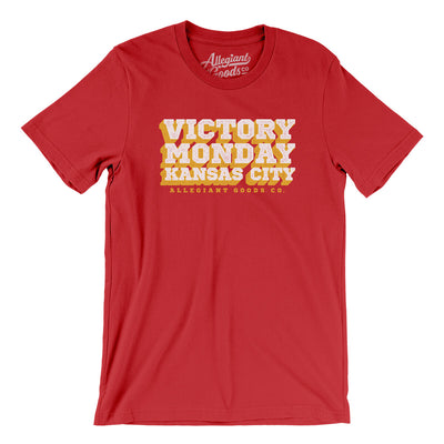 Victory Monday Kansas City Men/Unisex T-Shirt-Red-Allegiant Goods Co. Vintage Sports Apparel