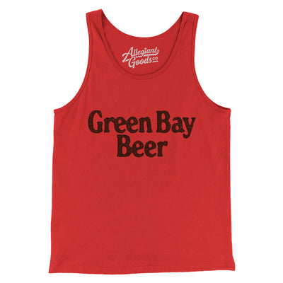 Green Bay Beer Men/Unisex Tank Top-Red-Allegiant Goods Co. Vintage Sports Apparel
