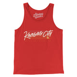 Kansas City Retro Men/Unisex Tank Top-Red-Allegiant Goods Co. Vintage Sports Apparel