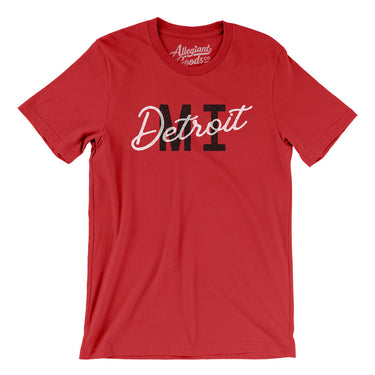 Detroit Mi Overprinted Men/Unisex T-Shirt-Allegiant Goods Co. Vintage Sports Apparel