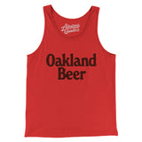 Oakland Beer Men/Unisex Tank Top-Red-Allegiant Goods Co. Vintage Sports Apparel