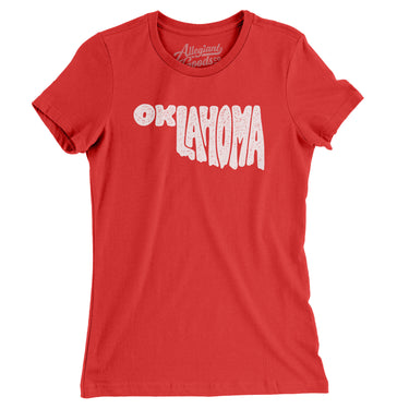 Oklahoma State Shape Text Women's T-Shirt-Allegiant Goods Co. Vintage Sports Apparel
