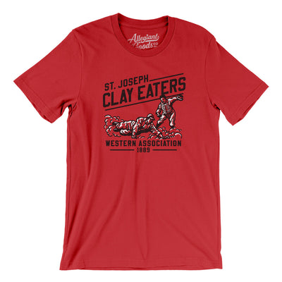 St Joseph Clay Eaters Men/Unisex T-Shirt-Red-Allegiant Goods Co. Vintage Sports Apparel