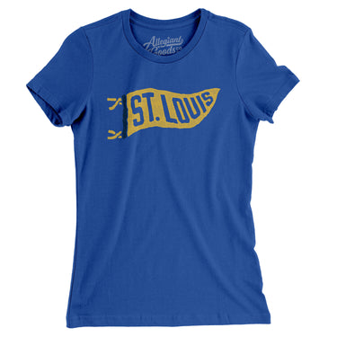 St Louis Pennant Women's T-Shirt-Royal-Allegiant Goods Co. Vintage Sports Apparel
