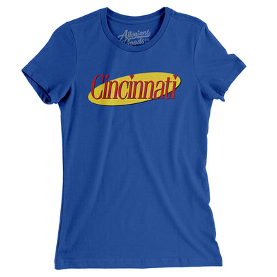 Cincinnati Seinfeld Women's T-Shirt-Royal-Allegiant Goods Co. Vintage Sports Apparel