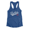 Buffalo Vintage Script Women's Racerback Tank-Royal-Allegiant Goods Co. Vintage Sports Apparel