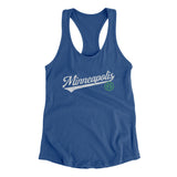 Minneapolis Vintage Script Women's Racerback Tank-Allegiant Goods Co. Vintage Sports Apparel
