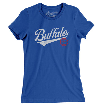 Buffalo Vintage Script Women's T-Shirt-Allegiant Goods Co. Vintage Sports Apparel