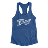 Toronto Pennant Women's Racerback Tank-Royal-Allegiant Goods Co. Vintage Sports Apparel
