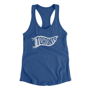 Toronto Pennant Women's Racerback Tank-Royal-Allegiant Goods Co. Vintage Sports Apparel
